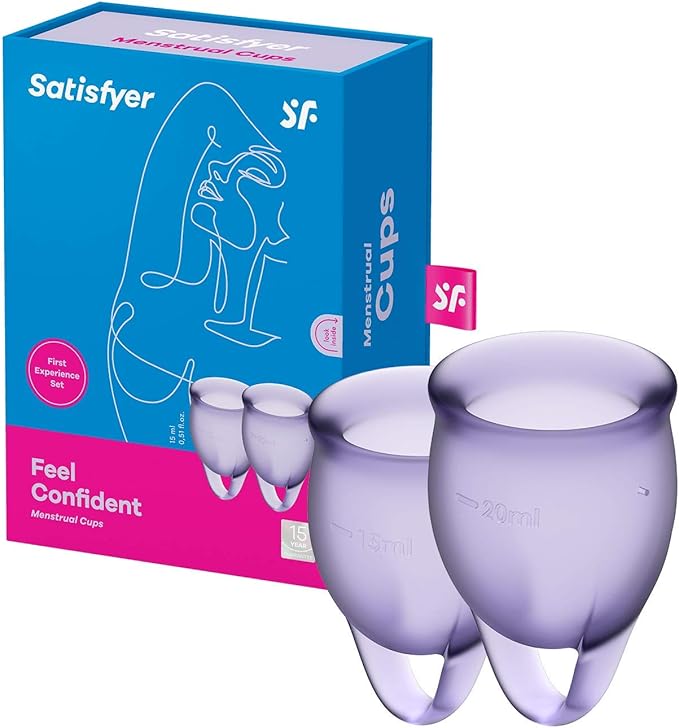 Satisfyer Feel Confident Menstrual Cup Set of Two Medical-Grade Silicone Menstrual Cups Default Title > Essentials > Menstrual Products