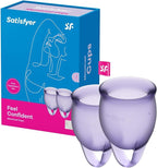 Satisfyer Feel Confident Menstrual Cup Set of Two Medical-Grade Silicone Menstrual Cups > Essentials > Menstrual Products