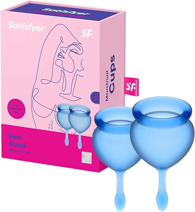 Satisfyer Feel Good Menstrual Cup Set – Silicone, 15ml and 20ml Capacity Menstrual Cups Default Title > Essentials > Menstrual Products Main image