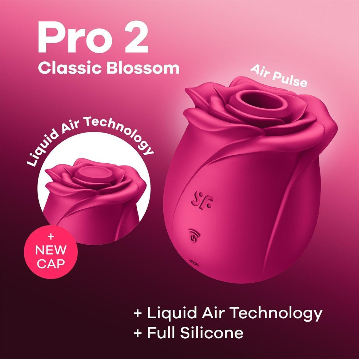 Satisfyer Pro 2 Classic Blossom – Air Pulse Silicone Vibrator > Sex Toys For Ladies > Rose Stimulators