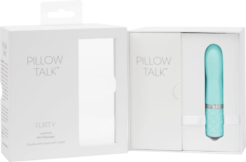 Pillow Talk Flirty Teal Vibrator for Playful Exploration