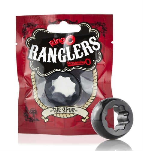 Ringo Ranglers Spur Cockring – Super-Stretchy Erection Support Ring Black Black > Cock Ring > Single