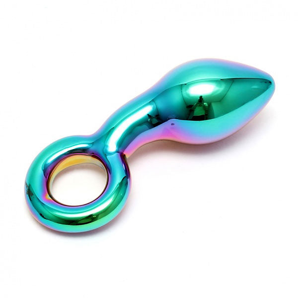 Sensual Multicolored Glass Kaleigh Dildo With Rainbow Hue > Sex Toys > Glass