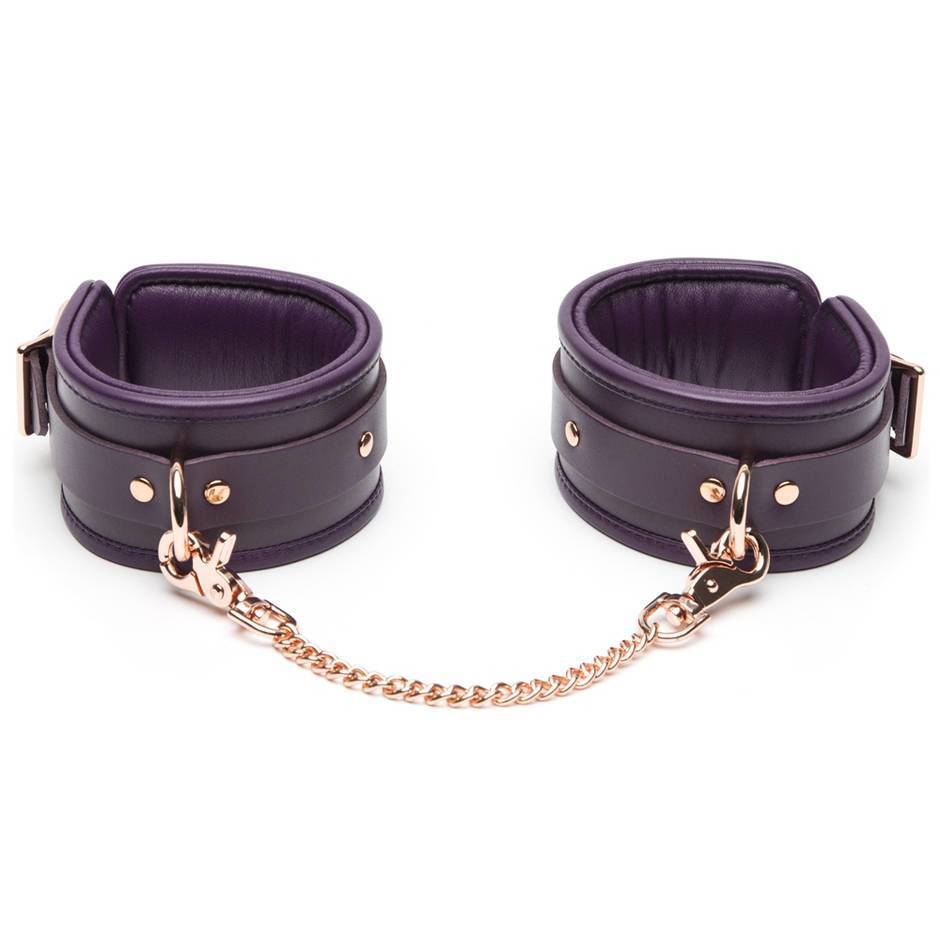 Fifty Shades Freed Cherished Collection Leather Ankle Cuffs with Rose-Gold Hardware Bondage Restraints > Bondage Gear > Restraints