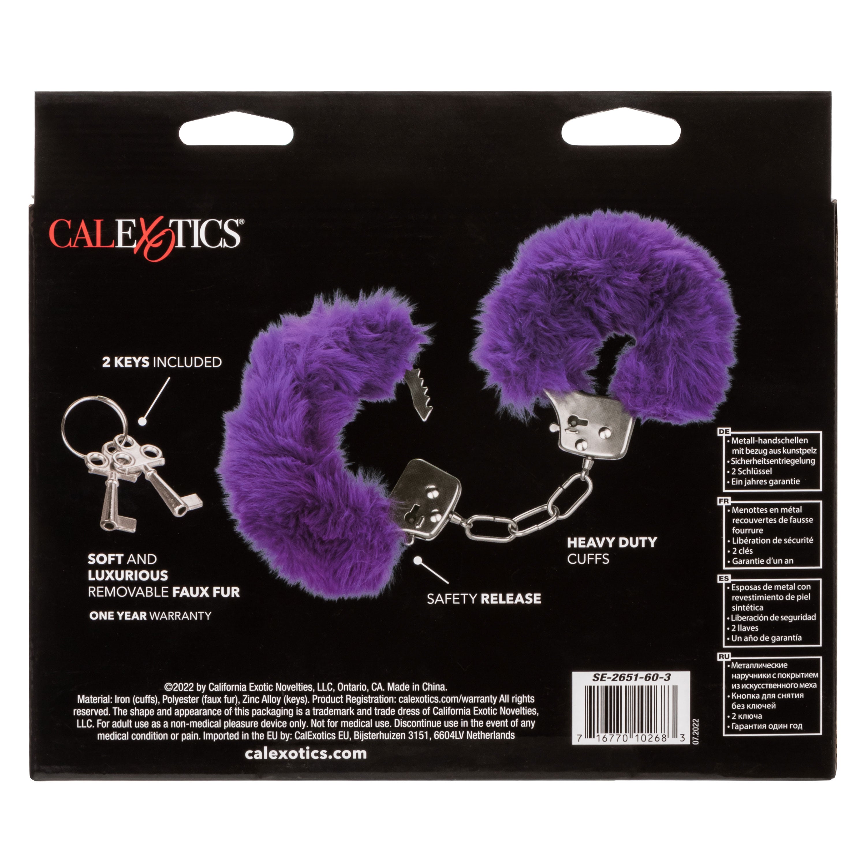 Ultra Fluffy Purple Furry Handcuffs For Couples Play > Bondage Gear > Handcuffs