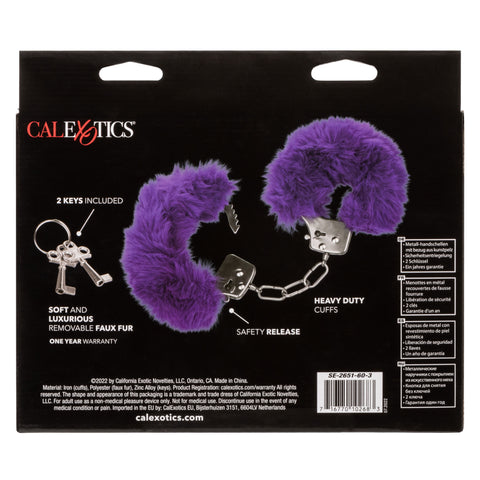 Ultra Fluffy Purple Furry Handcuffs For Couples Play > Bondage Gear > Handcuffs