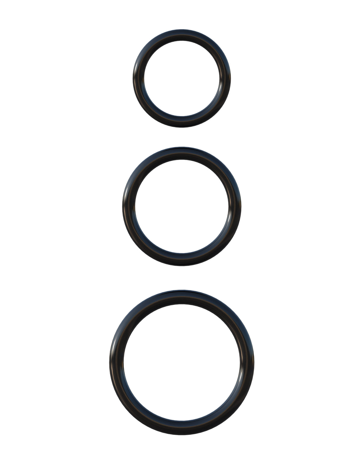 Fantasy C-Ringz Silicone Stamina Set – Stretchy Silicone Ring Set Black > Cock Ring > Sets