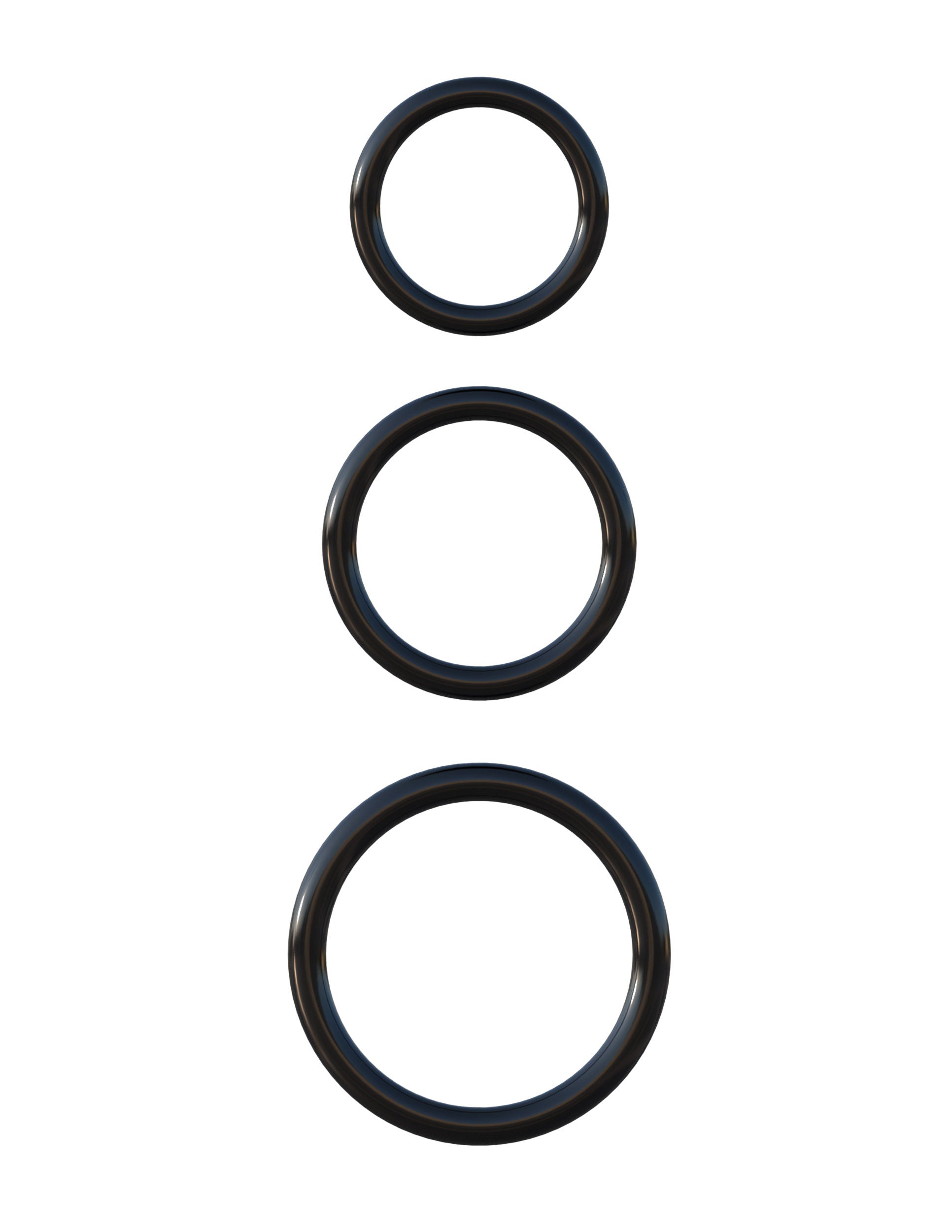 Fantasy C-Ringz Silicone Stamina Set – Stretchy Silicone Ring Set Black > Cock Ring > Sets