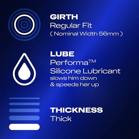 Durex Mutual Climax Regular Fit Condoms 12 Pack > Condoms > Control Condoms
