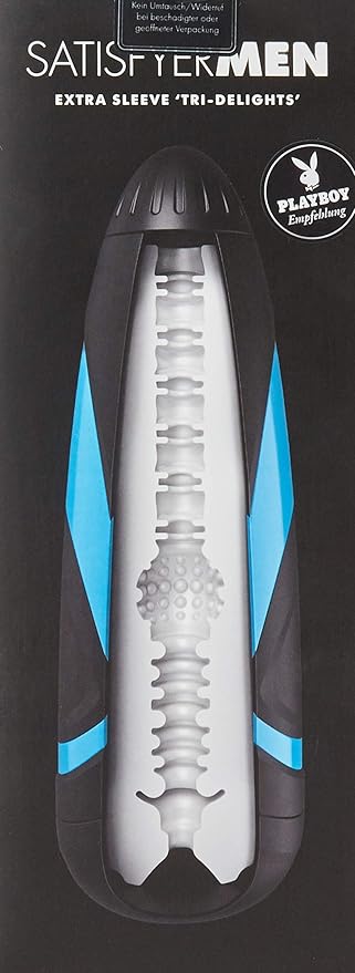 Satisfyer Men Sleeve Tri Delights – Soft Cyberskin Replaceable Masturbator Sleeve > Sex Toys For Men > Masturbators > Vibrating