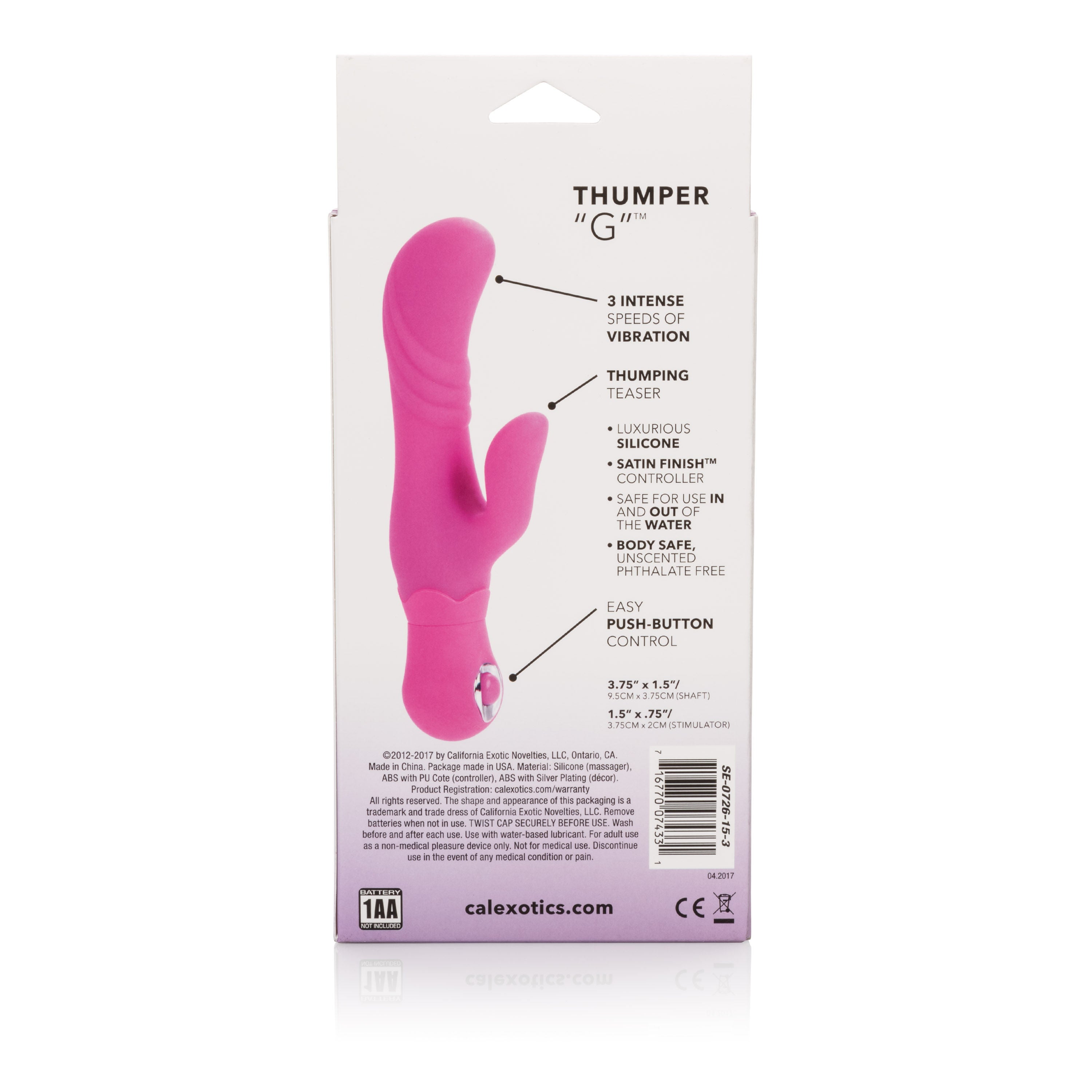 Posh Silicone Thumper Dual Massager – Rechargeable Silicone, 3 Speeds Massager > Vibrators > Ladies > Rabbit