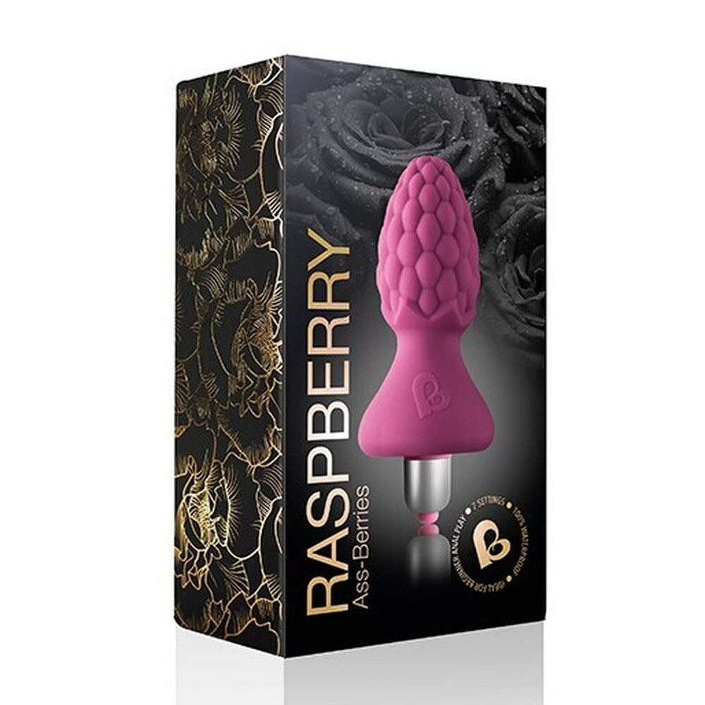 Rocks Off AssBerries Raspberry 7 Speed Vibrating Butt Plug > Anal Range > Vibrating Buttplug