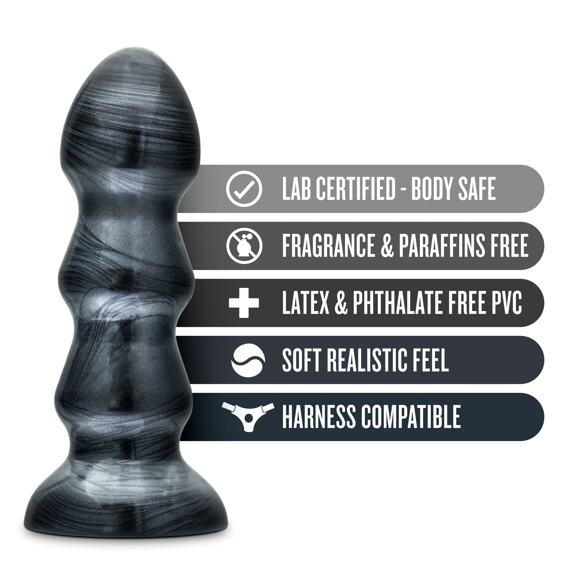 Jet Black Jack Carbon Metallic Black 7 Inch Anal Plug > Anal Range > Butt Plugs