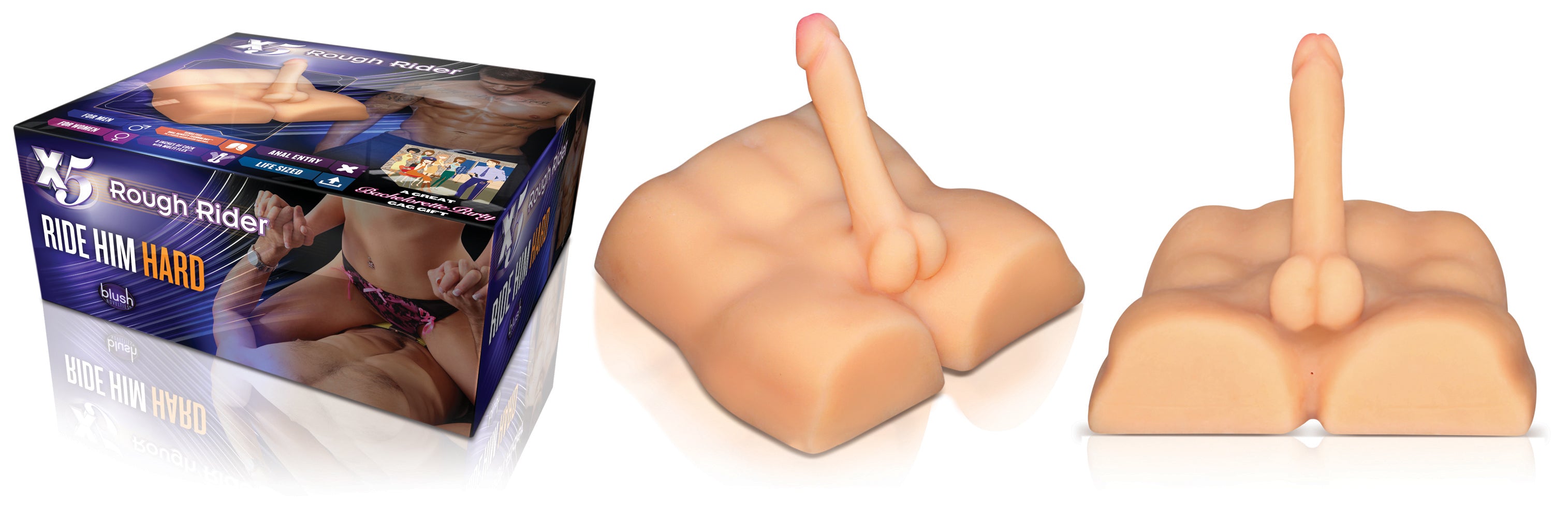 X5 Men Rough Rider (Beige) – Realistic Dual Density Masturbator Dongs Other