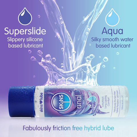 Skins Anal Hybrid Silicone And Waterbased Lubricant 130ml > Lube > Anal