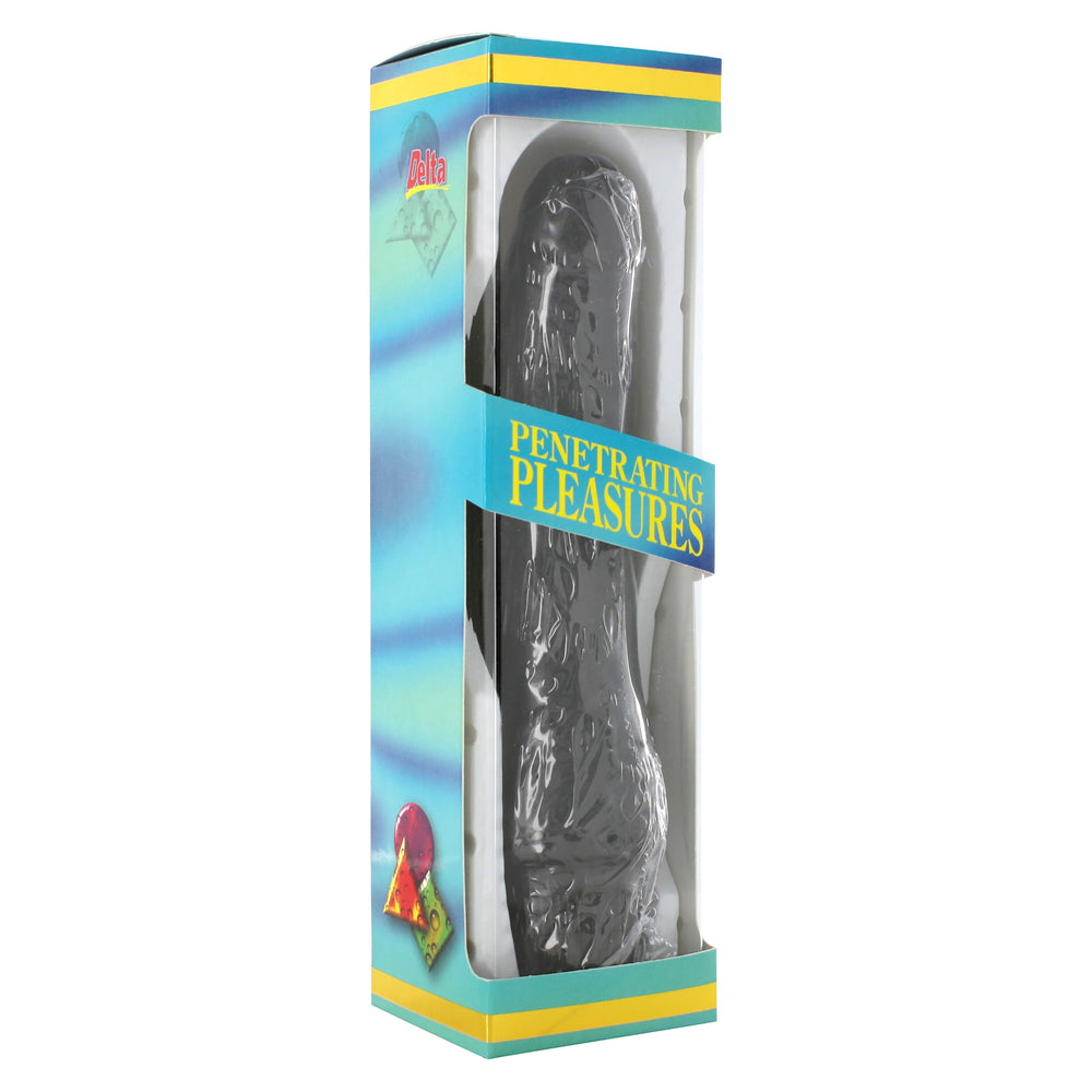 8 Inch Realistic Veined Textured Black Dildo Vibrator Secondary image