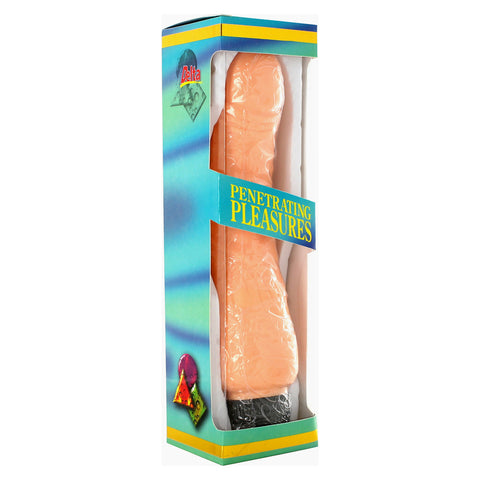 Vinyl Realistic Penis Vibrator 8.5 Inch Flesh Tone Real > Realistic Dildos and Vibes > Penis Vibrators