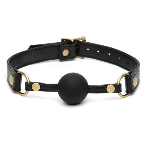 Fifty Shades of Grey Bound to You Ball Gag – Vegan Leather with Silicone Ball and Nickel-Free Hardware Ball Gag > Bondage Gear > Gags and Bits
