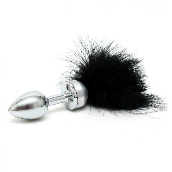 Small Butt Plug With Black Feathers Default Title > Anal Range > Tail Butt Plugs