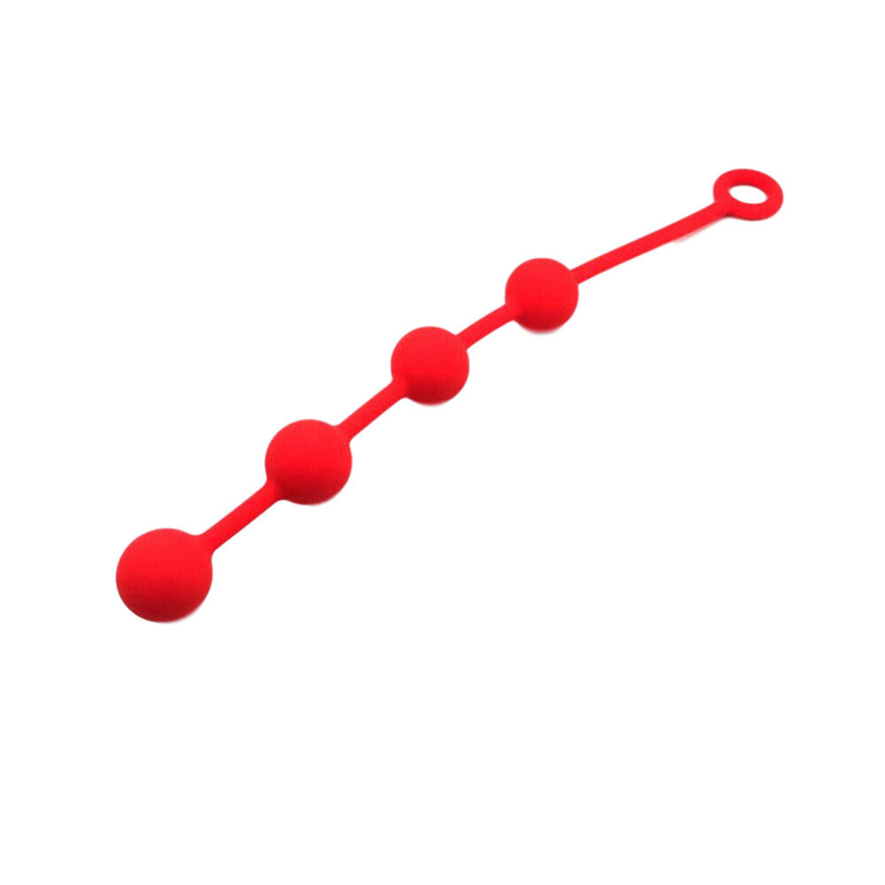 Red Quartet Silicone Anal Beads 3cm Four Spheres Beginner Default Title > Anal Range > Anal Beads