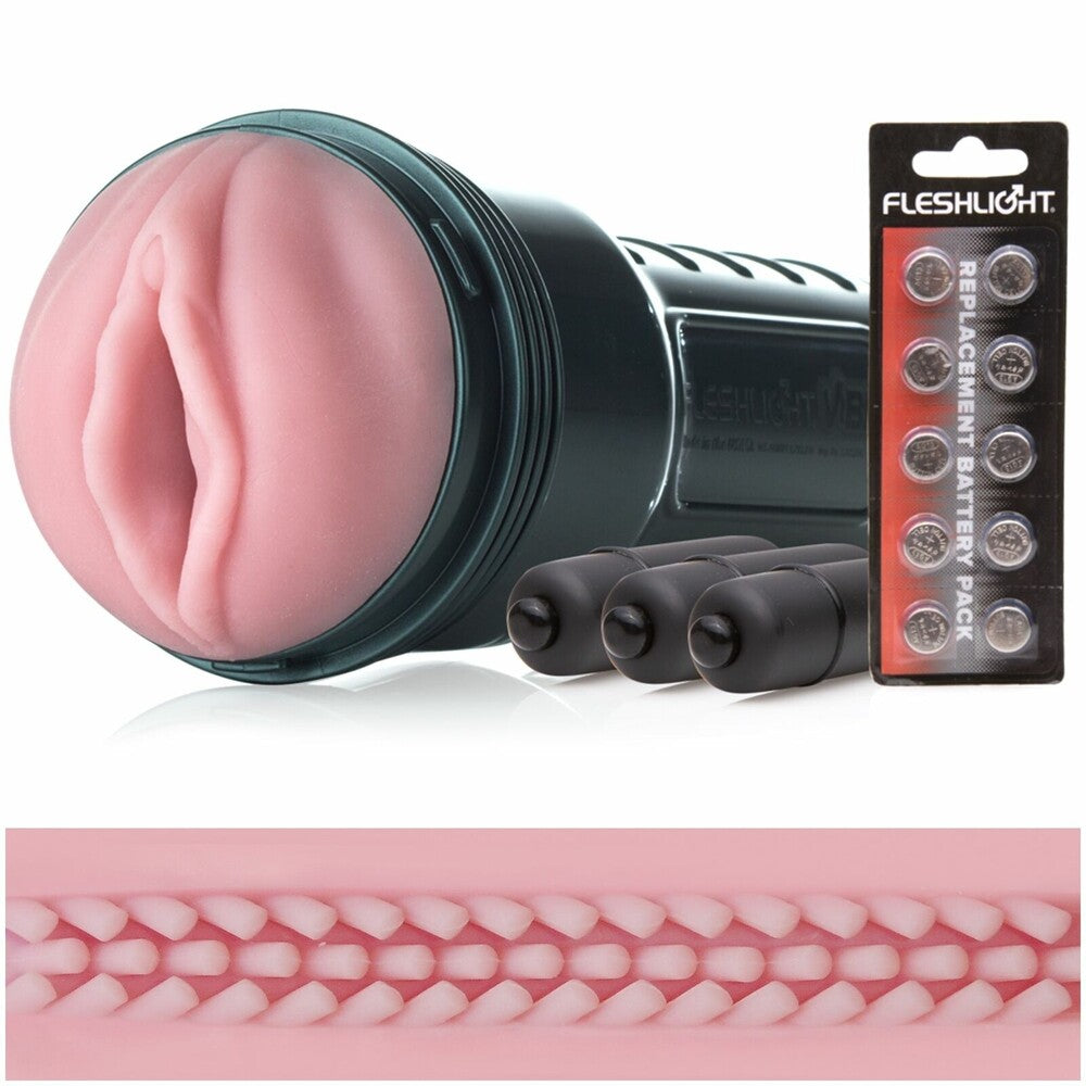 Fleshlight Vibro Pink Lady Touch Masturbator Default Title > Fleshlight Range > Fleshlights Complete Sets