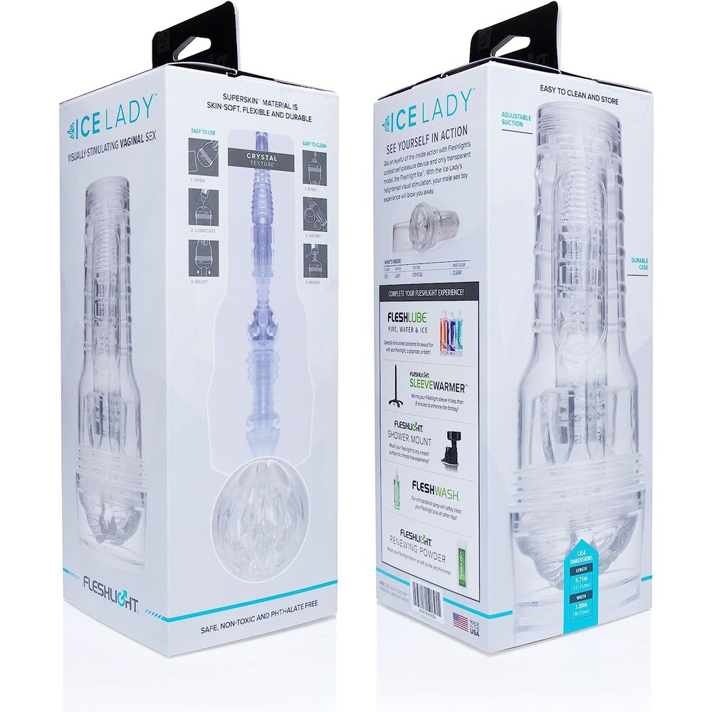 Fleshlight Ice Lady Crystal – Transparent SuperSkin Realistic Masturbator > Sex Toys For Men > Masturbators > Manual