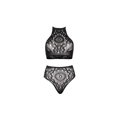 Leg Avenue Lace Top And High Waist String > Clothes > Bra Sets
