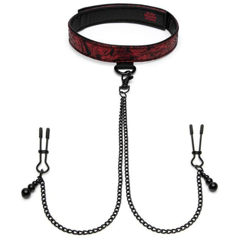 Fifty Shades of Grey Sweet Anticipation Collar and Nipple Clamps – Bondage Accessories > Sex Toys > Nipple Clamps
