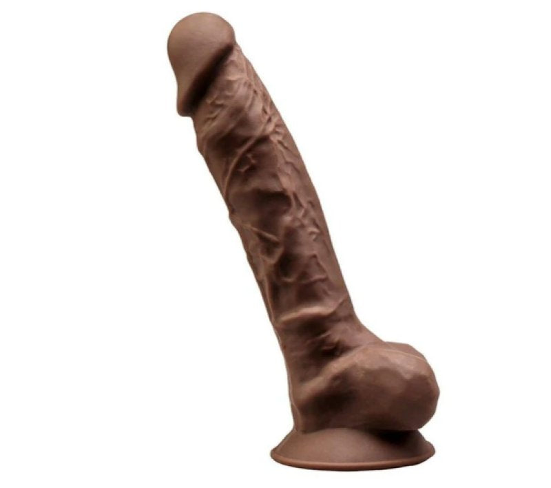 Silexd Model 1 Realistic Dual Density Silicone Dildo with Suction Cup (7 to 10 Inch) 9 Inch Brown > Dildos > Realistic Dildos
