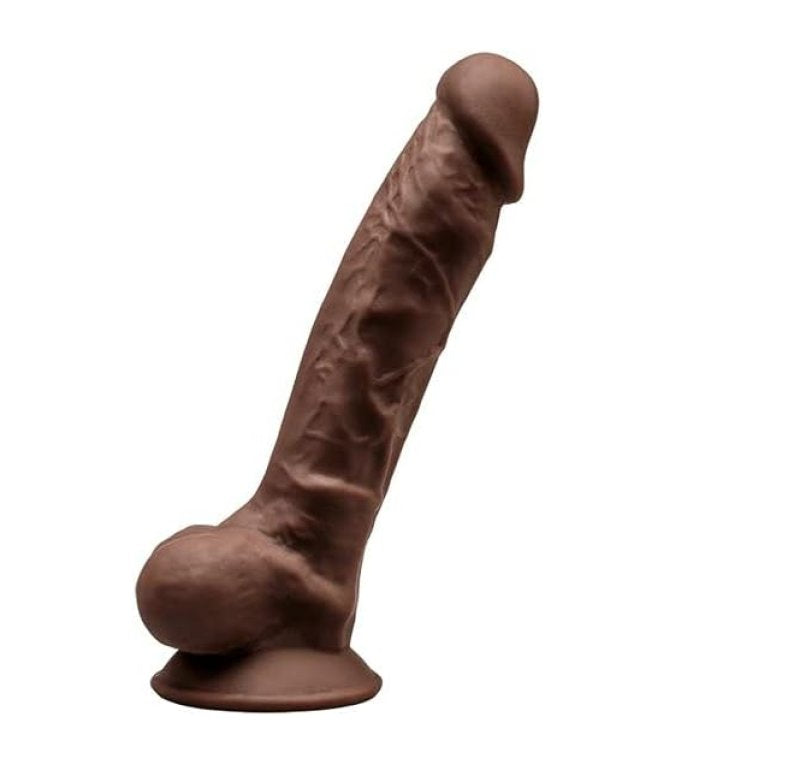 Silexd Model 1 Realistic Dual Density Silicone Dildo with Suction Cup (7 to 10 Inch) 7 Inch Brown > Dildos > Realistic Dildos