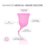 Femintimate Eve Cup M Menstrual Cup Rosa Diameter 4.6 cm Height 6.8 cm Medical-Grade Silicone
