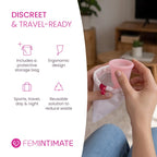 Femintimate Eve Cup M Menstrual Cup Rosa Diameter 4.6 cm Height 6.8 cm Medical-Grade Silicone
