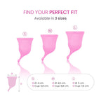 Femintimate Eve Cup M Menstrual Cup Rosa Diameter 4.6 cm Height 6.8 cm Medical-Grade Silicone