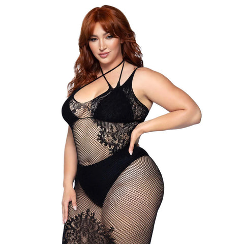 Leg Avenue Dual Strap Halter Dress Plus Size UK 14 to 18 > Clothes > Plus Size Lingerie