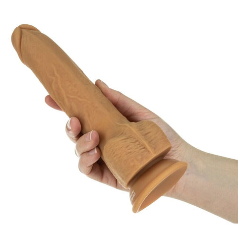 Naked Attraction 9 Inch Thrusting Dildo Caramel Realistic DONGS Thrusting