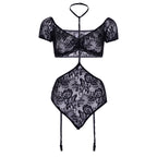 Leg Avenue Lace Bandeau and Teddy Set – 2 Piece Lingerie Set > Clothes > Lingerie Sets