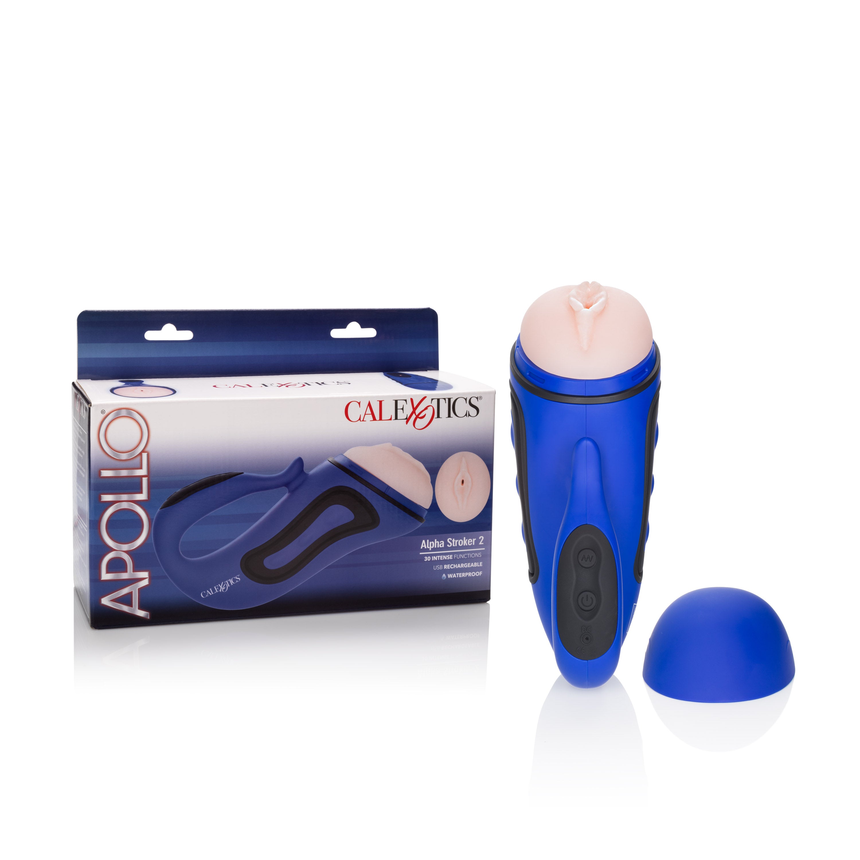 Apollo Alpha Stroker 2 (Blue) – Rechargeable Masturbator > Sex Toys For Men > Masturbators > Vibrating