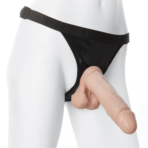 Vaculock 8 Inch Realistic Strap-On (Ultra Harness) – Adjustable Strap-On > Dildos > Strap On Harnesses