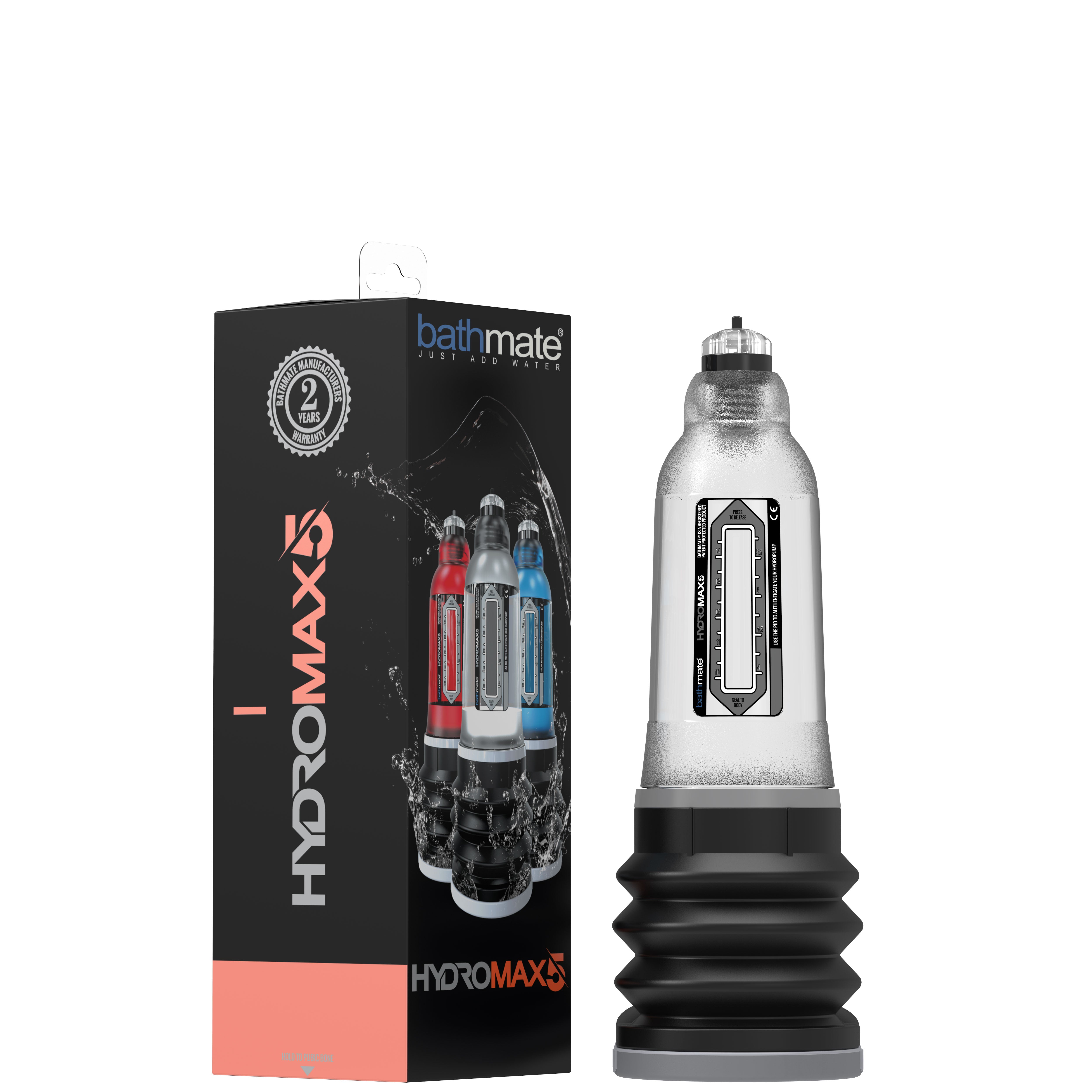 Bathmate Hydromax 5 Clear – Penis Pump for 3-5 Inch Length and 7.5-12.5 cm Diameter > Pumps > Penis Pumps