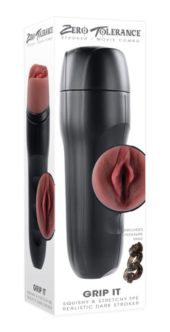 Zero Tolerance Grip It Dark – Soft Stretchy Canister Stroker > Sex Toys For Men > Masturbators Cup