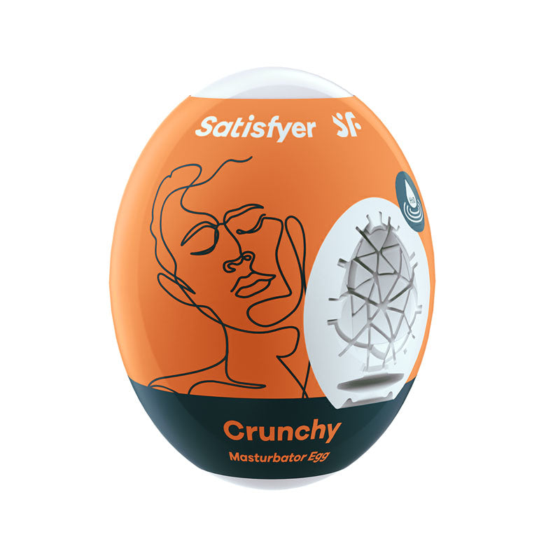 Satisfyer Masturbator Egg Crunchy – Textured Portable Masturbator Egg > Sex Toys For Men > Masturbators Cup