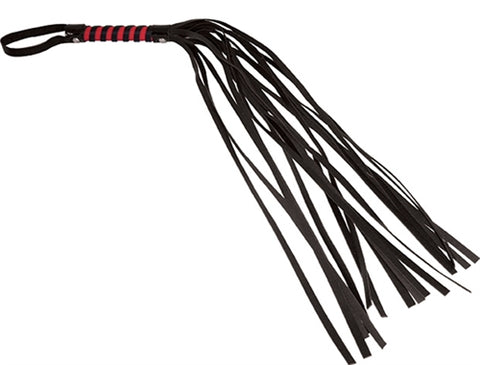Sex and Mischief Stripe Flogger – 32-Inch Leather Flogger Black > Bondage Gear > Whips & Floggers
