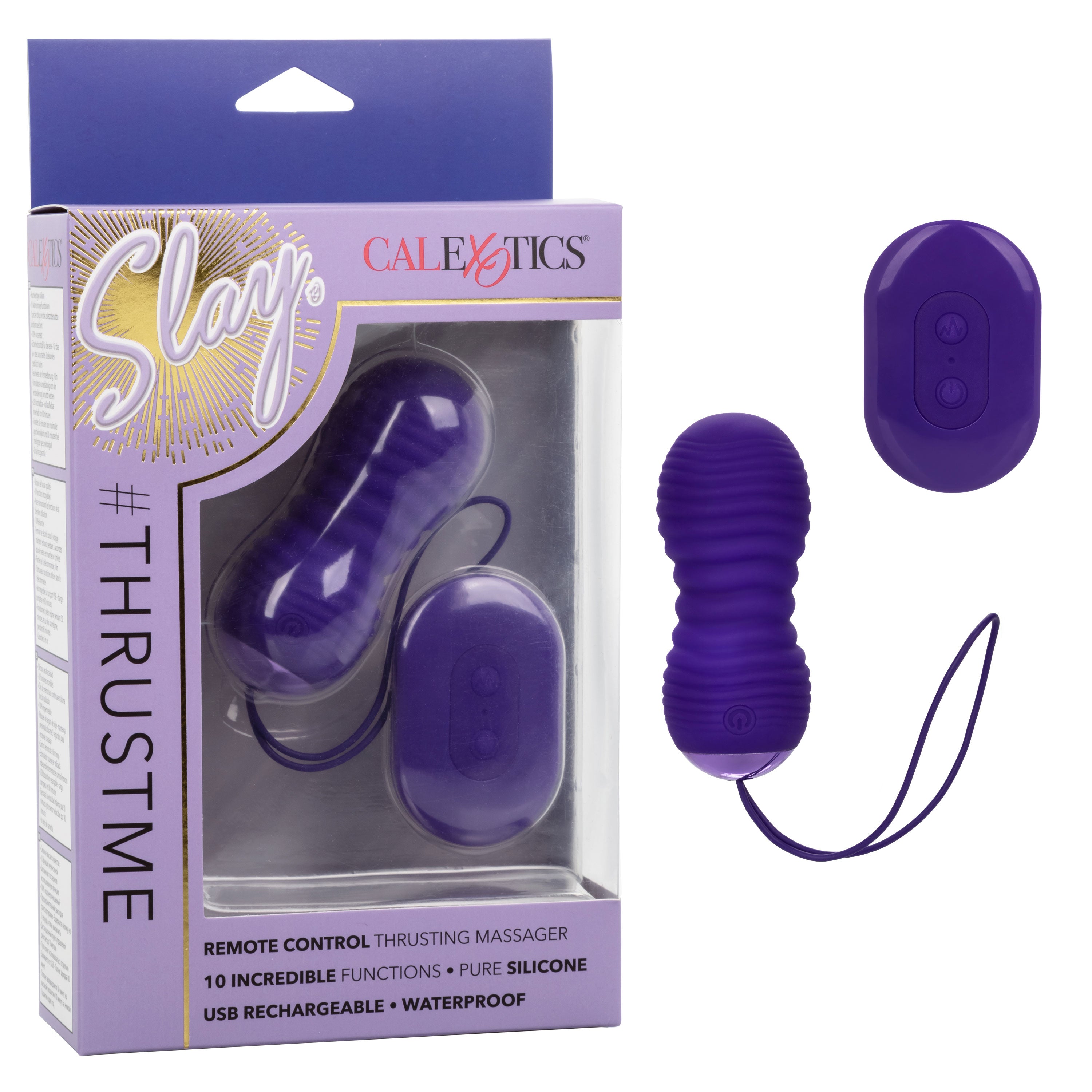 Slay ThrustMe Remote Control Ribbed Bullet Vibrator > Sex Toys For Ladies > Vibrating Eggs