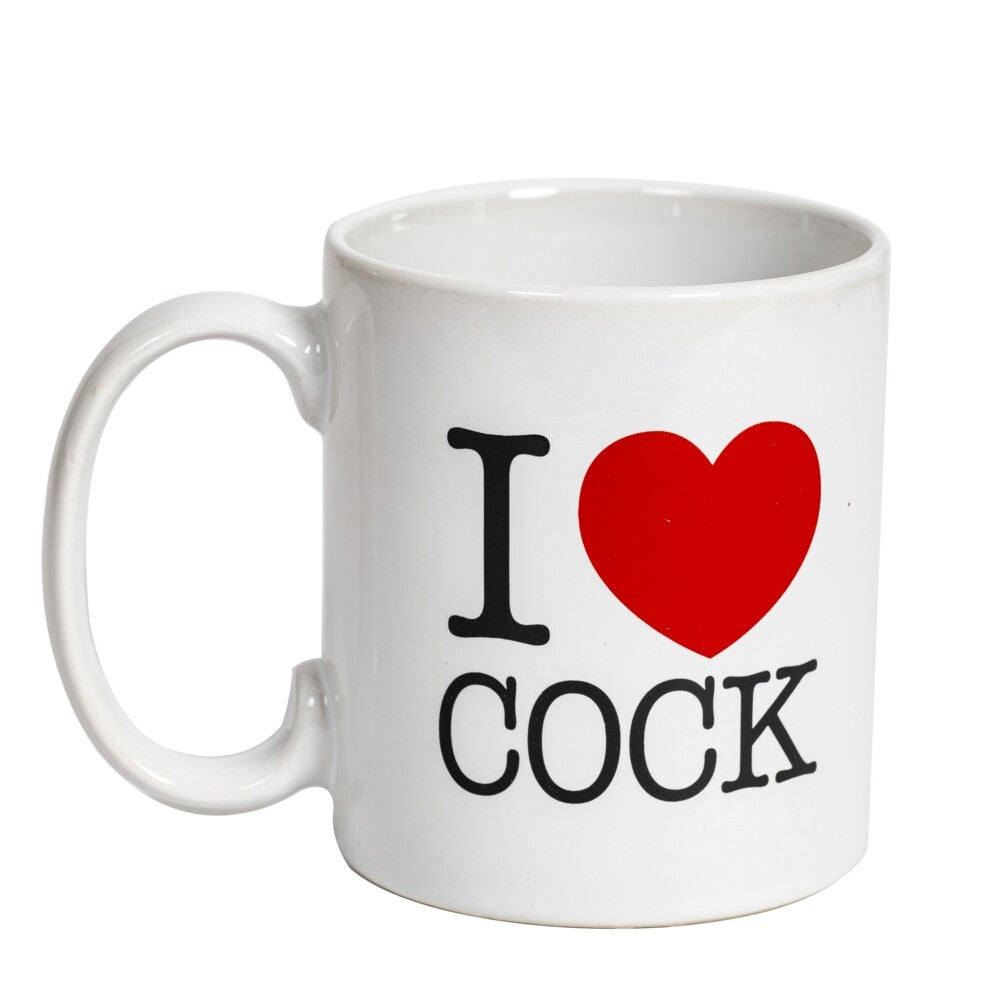 White I Love Cock Ceramic Mug Microwave Dishwasher Safe Default Title Novelties