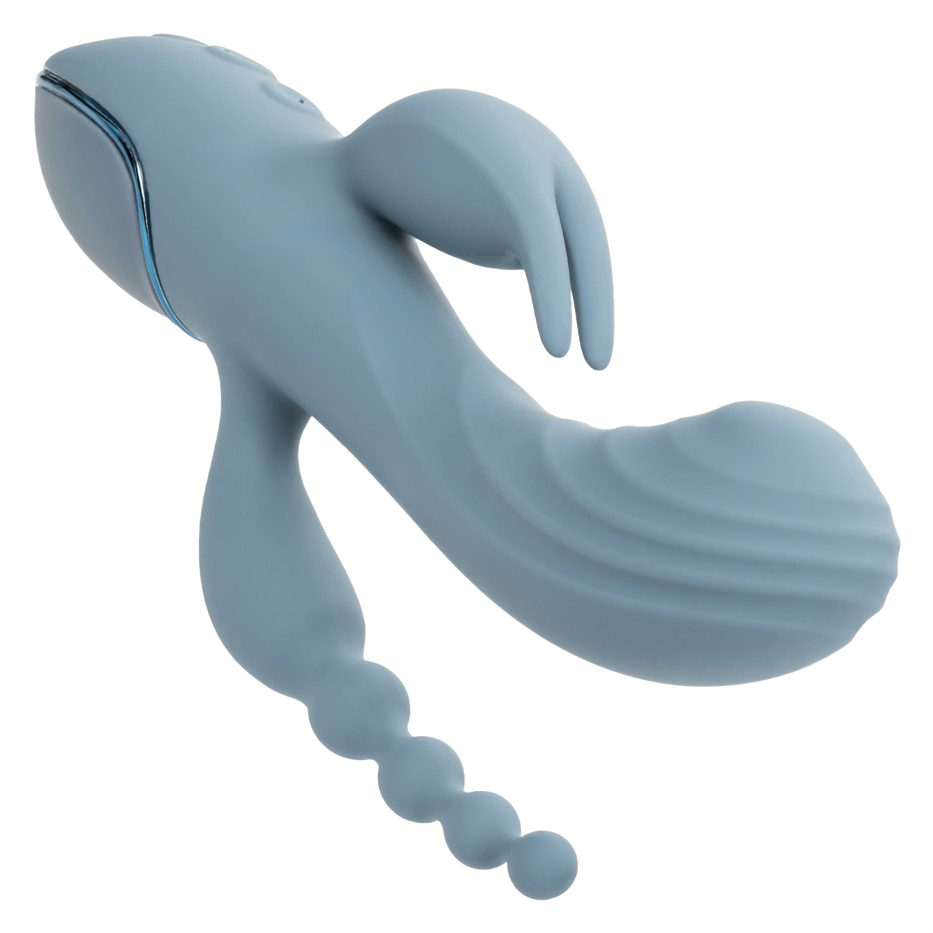 Triple Motor Vibrator Massager With Beaded Tail > Vibrators > Ladies > Rabbit Multi