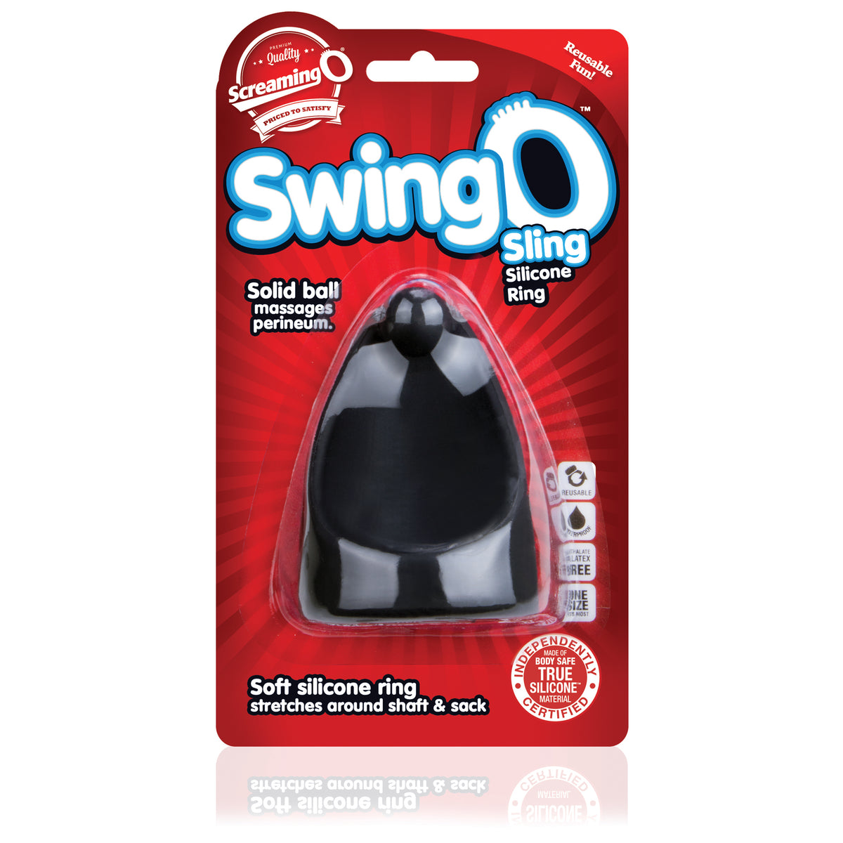 Screaming O SwingO Sling – Silky-Soft Silicone Perineum Cock Ring > Cock Ring > Single
