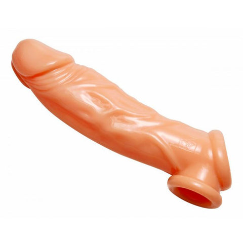 Size Matters Realistic Flesh Penis Enhancer and Ball Stretcher 8 Beige SLEEVES