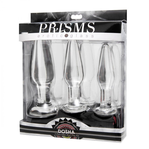 XR Dosha 3 Piece Glass Anal Plug Kit Temperature Sensitive > Anal Range > Butt Plug Kits