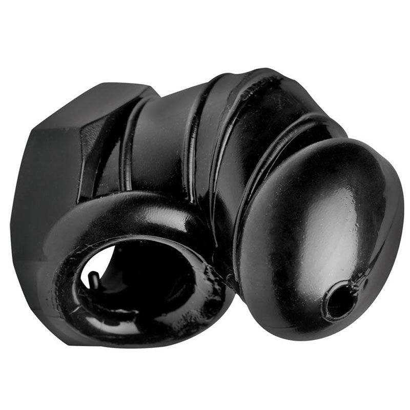 Master Series Detained Restrictive Chastity Cage With Nubs Black Cages