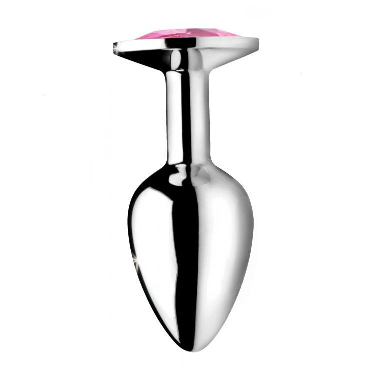 Xr Booty Sparks Pink Gem Medium Aluminium Anal Plug > Anal Range > Jewel Butt Plugs